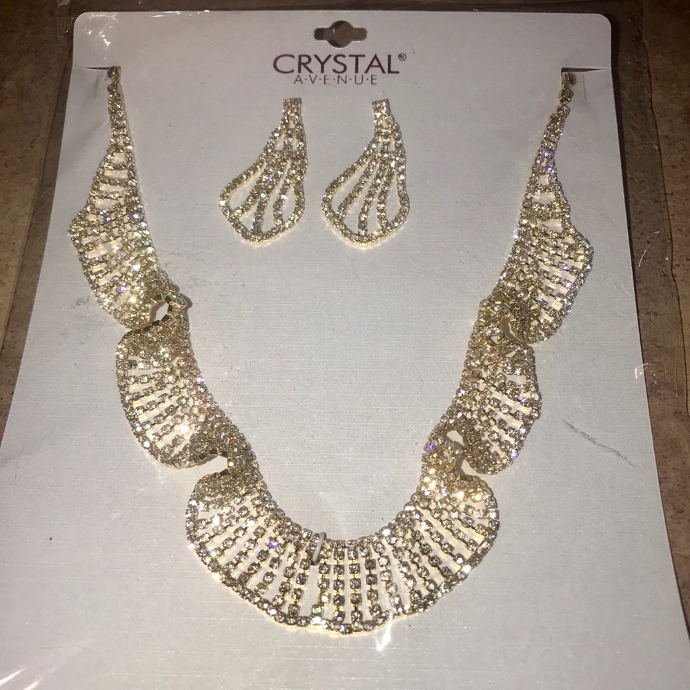 Crystal Avenues Rhinestone Jewelry Set